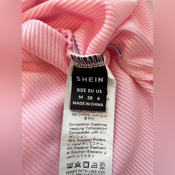 SHEIN  NWOT Pink Ribbed Top - Picture 5 of 5